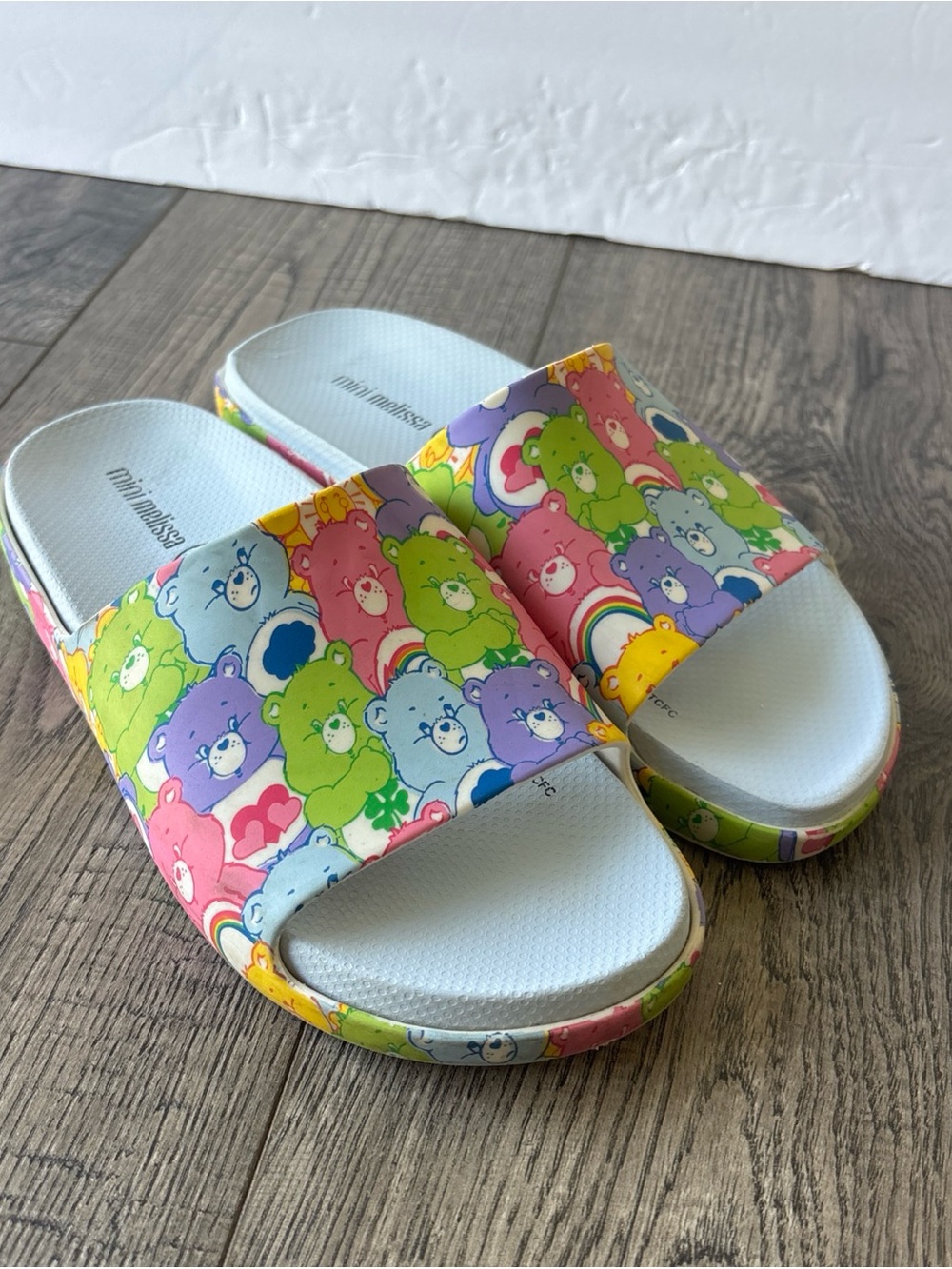 Care Bears + mini Mellissa Kids Slide Sandals - Multicolor